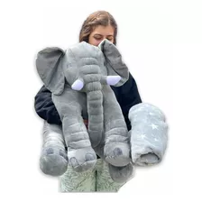 Elefante Peluche Almohada Bebe 60cm Extra Suave + Cobija Luz