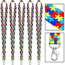 10 Lanyards Impresos De Concienciación Sobre Autismo G...