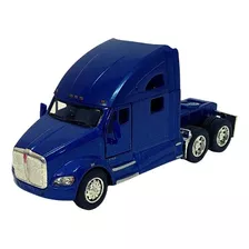 Miniatura Caminhão Kenworth T700 Azul 1/68 Kinsmart