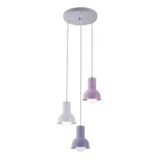 Lustre Pendente Branco Trio Led 20w E27 P/ Quarto Infantil