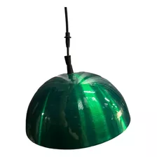 Colgante De Techo Verde Campana 25 Cm Media Esfera 1 Luz 