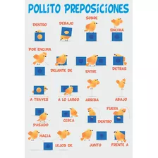 Poster Educativo Pollito Preposiciones A3+ Fotográfico