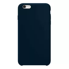 Capa Capinha Silicone Veludo Compatível Com iPhone 6s Plus Cor Azul Cobalto