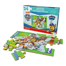 Juguete Didáctico Madera Paw Patrol Rompecabeza 24 Piezas