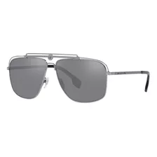 Lentes De Sol Gunmetal Versace Ve224210016g61 Color Gris