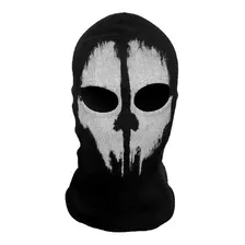 Mascara Balaclava Tactica Call Of Duty Ghosts Moto W1016 C Color Negro Diseño De La Tela Liso