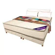 Sommier Colchon King Size 2x2 | Espuma Magno | Doble Pillow Color Blanco