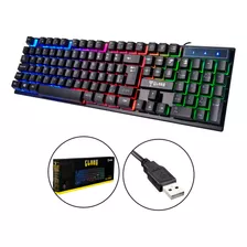 Teclado Gamer Rgb Com Fio 1,5m Usb Preto - Envio Imeiato