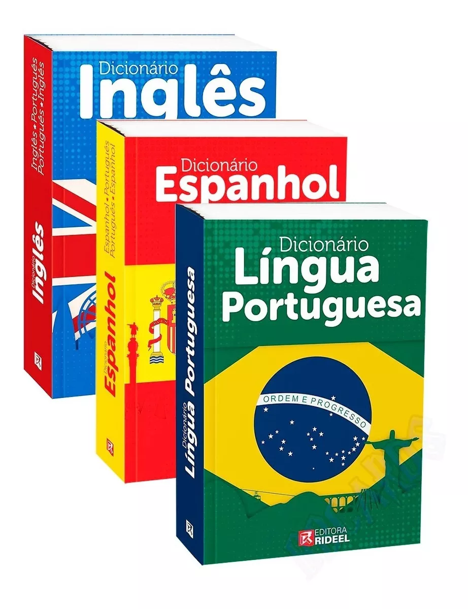 Minidicionário Escolar Português Inglês E Espanhol 3 Volumes