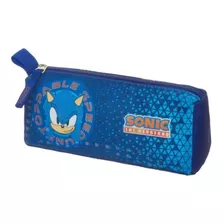 Estojo Escolar Infantil Simples Sonic The Hedgehog Azul