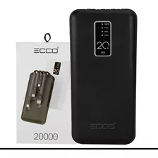 Cargador Portatil De 20.000 Mah Ecco Carga Rapida