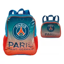 Mochila Escolar Paris Saint Germain Costas Tam G + Lancheira