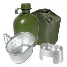 Cantil Portátil Apache Verde 1 Litro Com Caneca Espiriteira