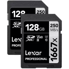 Memoria Lexar Sdxc Uhs-ii V60 128gb / 250mbps 1667x - X 2