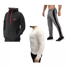 Conjunto Hombre!pantalón Campera+cami Termica Bl-6 Cuo