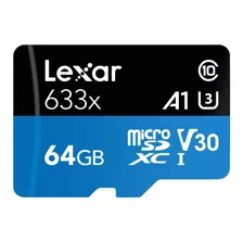 Memoria Micro Sd Lexar 633x 64gb Clase 10 95mb/s 4k Nikon