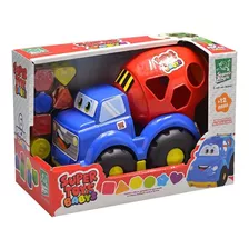 Brinquedo Caminhão Betoneira Baby - Super Toys Cor Azul