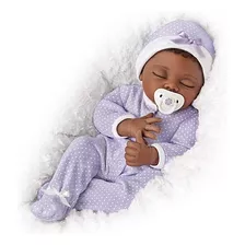 Ashton-drake - Muñeca De Bebé Negra Para Dormir Con Cama .