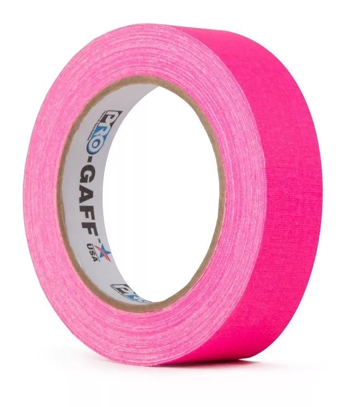 Fita Gaffer Tape Pro Gaff Rosa Fluorescente 25mm X 50 Mts