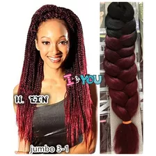 Kanekalon Jumbo Tranças Box Braid Twist Cabelo Ombre 3 Cores