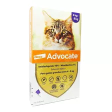 Antipulgas Advocate Gatos -acaros Sarna 4 A 8 Kg X 3 Pipetas