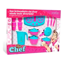 Brinquedo Cozinha Super Big Chef C/fogão Panela Jarra Copos