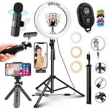 Ring Light Lapela Bluetooth iPhone Android Kit Youtuber