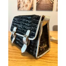 Cartera Sofia Sarkany Negra Y Plateada 