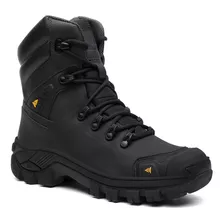 Bota Adventure Coturno Tático Militar 100% Couro Bico Pvc