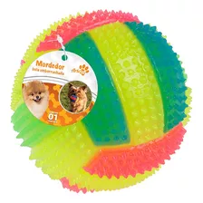 Bolinha Pet Brinquedo Cachorro Bola Com Luz Piscante Apito Cor Colorido