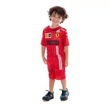 Piloto De Formula 1 Fantasia Carros Infantil Corrida