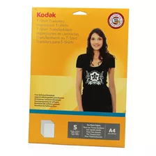 Papel Transfer Para Camiseta Escura - 5 Folhas - Kodak