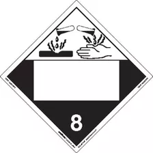 Labelmaster Zez4b Corrosivos Hazmat Placard En Blanco E-z 