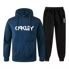 Conjunto Kit Moletom + Calça De Frio Casaco Oakley Promoção 