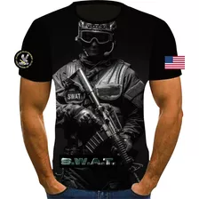 Camisa Camiseta Swat Eua Forças Especiais Militar