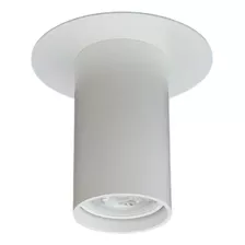 Plafón Cilindro Aluminio Blanco Gu10 Monovolumen Minimalista