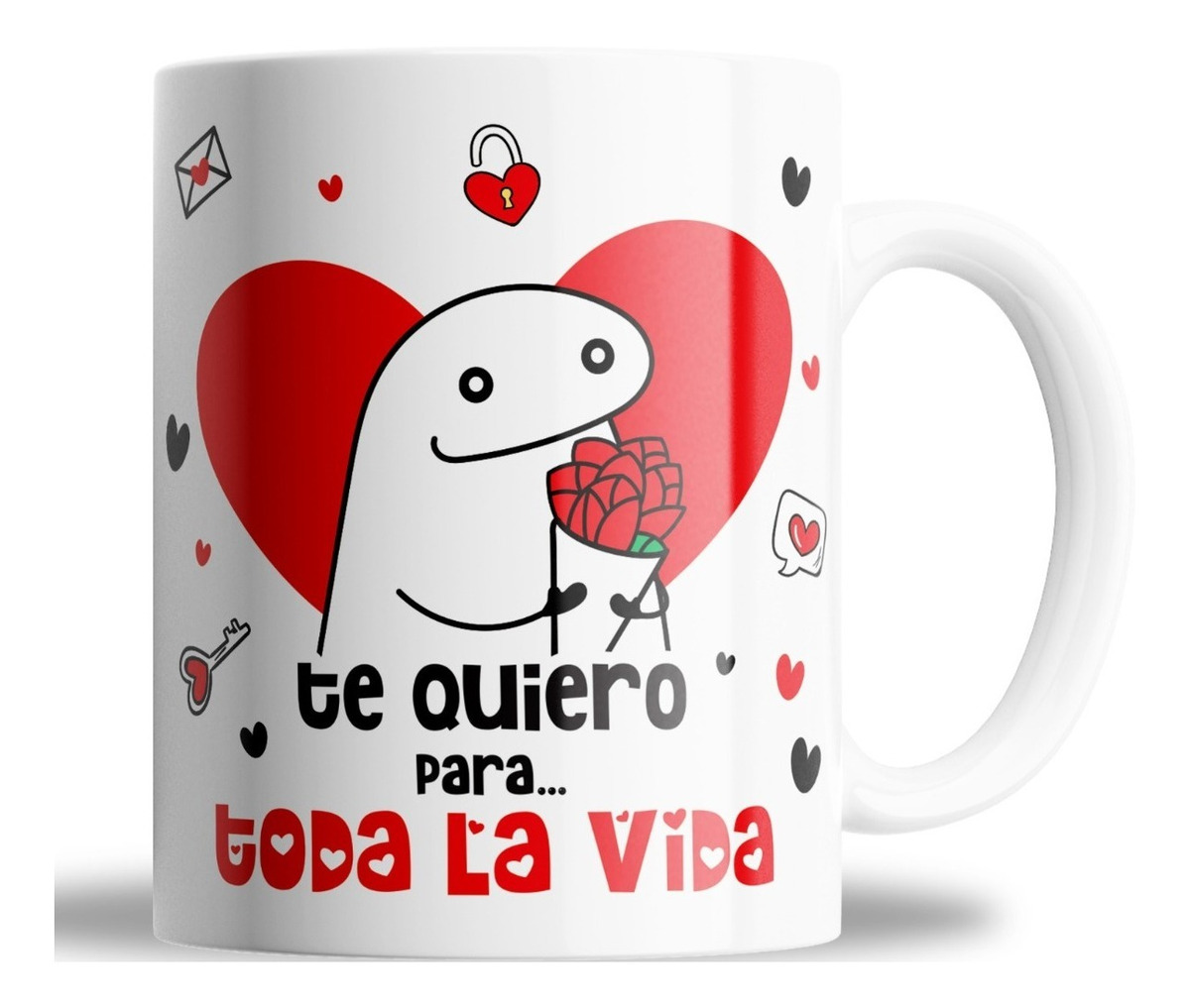 Taza Flork Meme Amor Enamorados