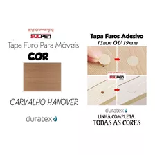 Kit 3 Cartelas Tapa Furo 13mm Pvc - Carvalho Hanover Duratex