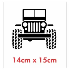 Emblema Adesivo Jeep Willys Renegade Cherokee Jp-ad14 Cor Preto