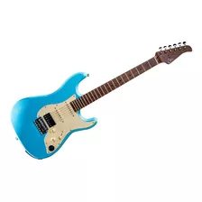 Guitarra Eléctrica Mooer Gtrs S801 Basswood 2022 Sonic Blue Brillante Con Diapasón De Arce