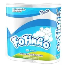 Papel Higiênico Folha Simples Neutro Fofinho Fardo 64 Rolos