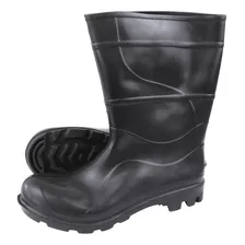 Bota Pvc Preta Cano Médio S/ Forro Work Flex P/ Lavoura Obra