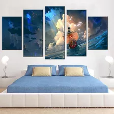 5 Cuadros Decorativos One Piece Barco Oceano Artistico Anime