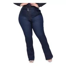 Calça Jeans Feminina Plus Size Skinny Cós Alto C/ Lycra 2021