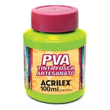 Pva Tinta Fosca 100ml Para Artesanato Acrilex - Cores Cor Verde Maçã