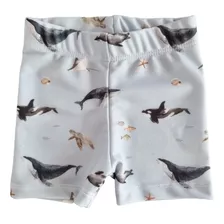 Short Protección Uv Fps50+ Bebés Traje De Baño Malla Lycra