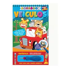 Livro De Colorir Com Água Infantil - Aqua Book Veículos