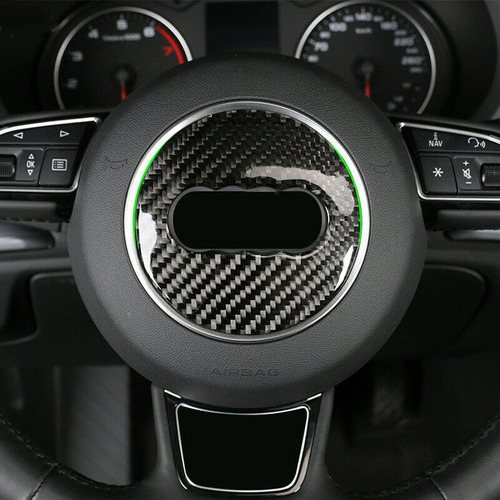 A3 Q3 Q5 Audi Volante Logo Protector Fibra Carbono Foto 5