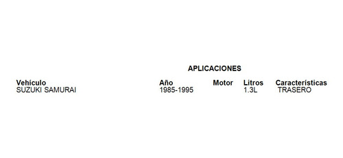 Soporte Trans Automtica Trasero Suzuki Samurai 1988 1.3l Foto 8