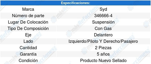 2 Amortiguadores Suspension Gas Buick Lacrosse 10 A 14 Foto 4